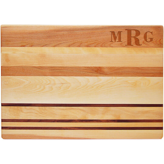 Block Monogram Large 20-inch Wood Cutting Board